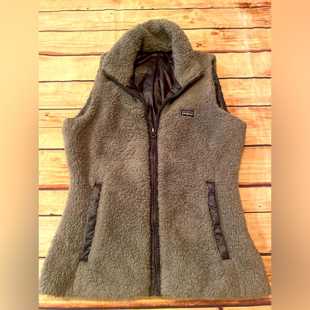 Patagonia Los Lobos Vest Womens Medium Slim Gray Full Zip